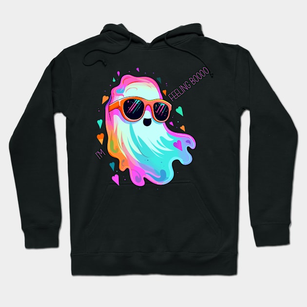 Feeling Boo Ghost Hoodie by Retroprints